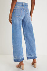 Raw Hem Straight Leg Loose High Waist Jeans