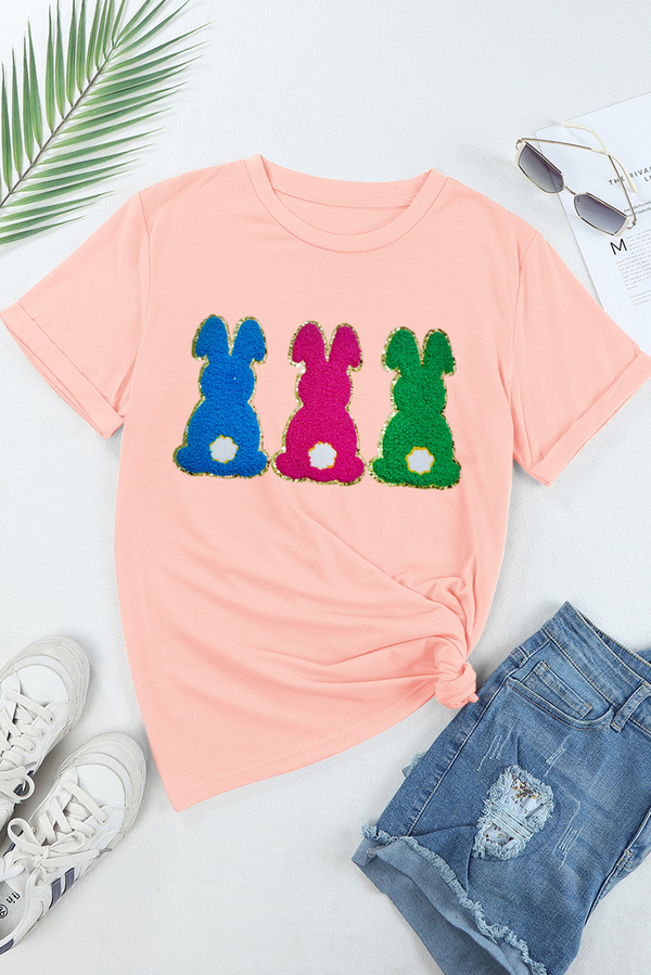 Easter Bunny Chenille Patched Graphic Tee