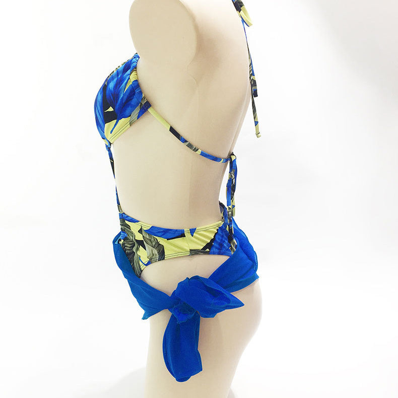 Women's patterned One Piece with cover up Swimwear