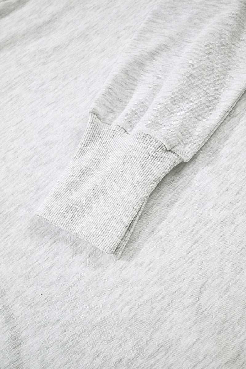 Faded Varsity Print Loose Pullover Top