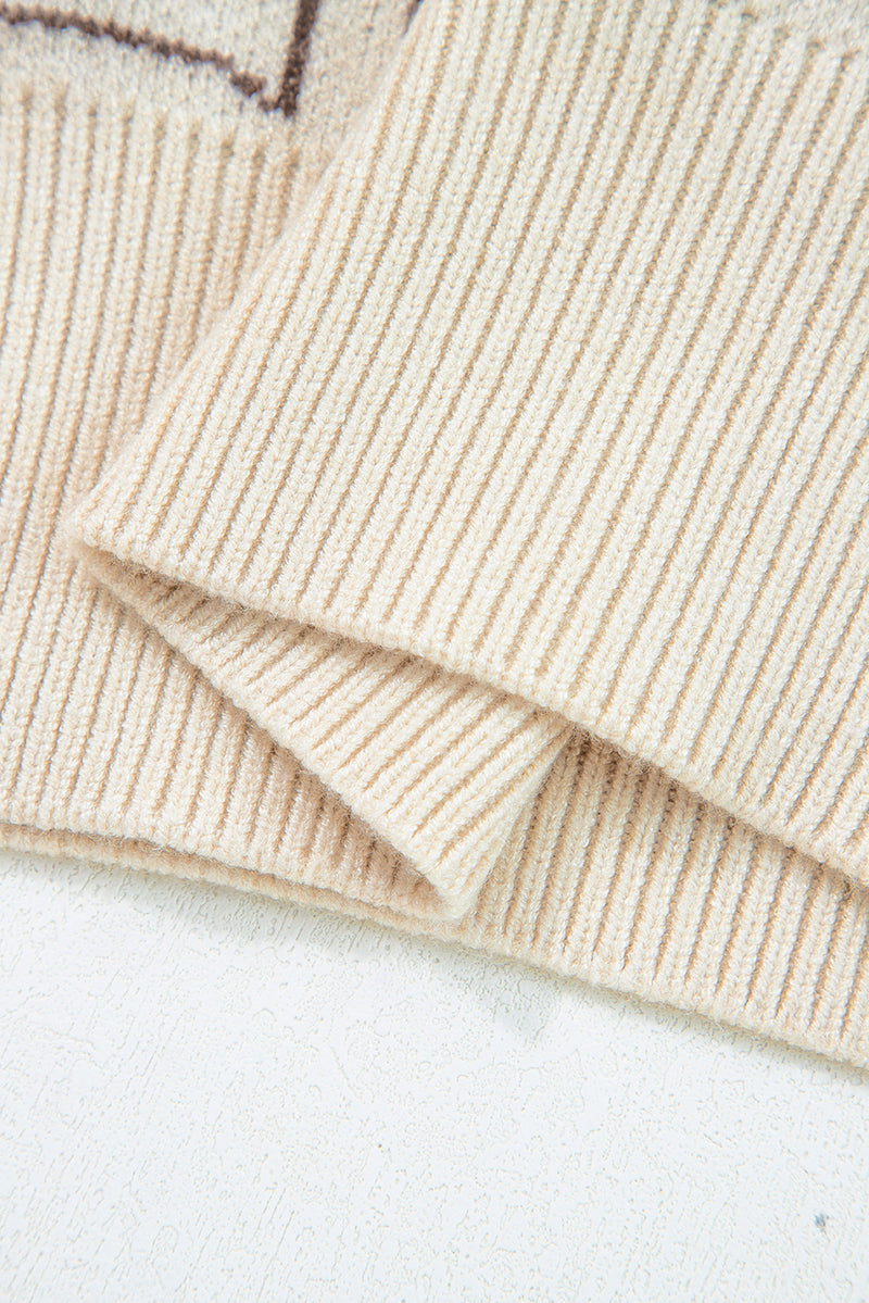 Bows & Horseshoes Pattern Western Fashion Print Sweater