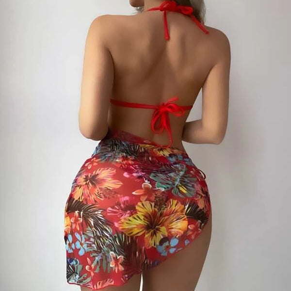 Swimming Pool Three-piece Swimsuit Women