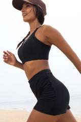 Crossover Bikini Tank and Skort Swimwear