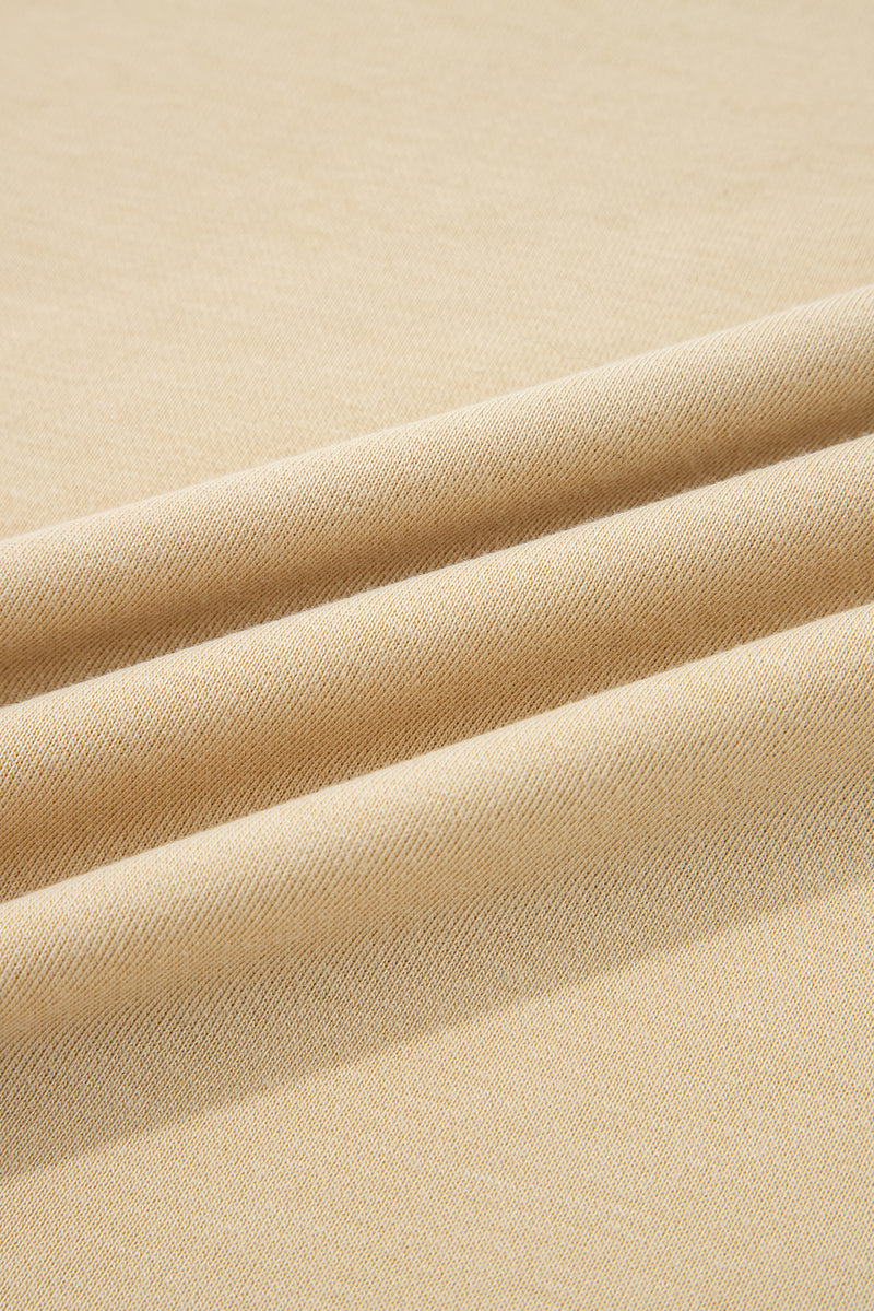 Exposed Seam Contrast Texture Patchwork Plus Size Drop Shoulder Pullover