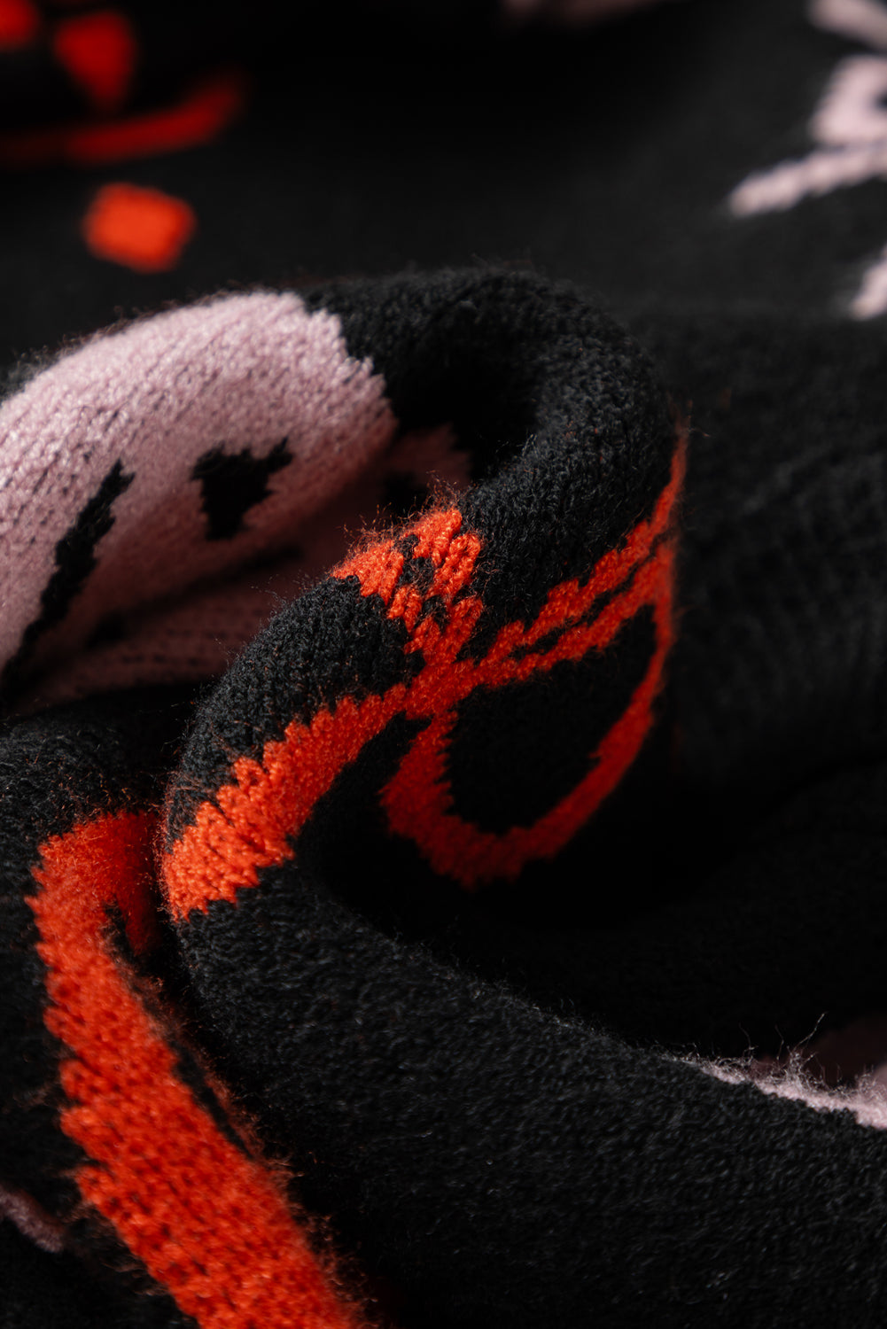 Halloween Pumpkin Bow Knit Button V Neck Sweater Cardigan
