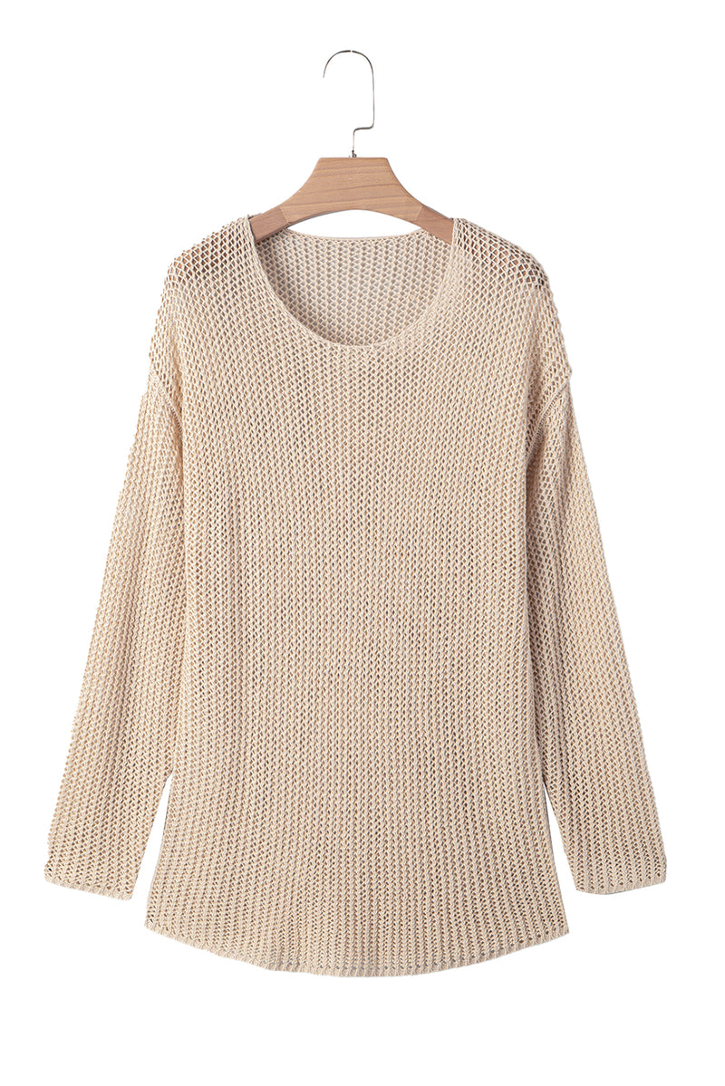 Crochet Hollow-out Jumper Top Sweater