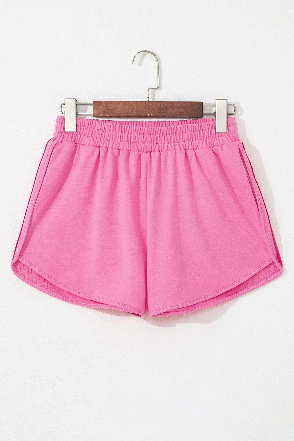 Color Block Stripes Elastic High Waist Active Shorts