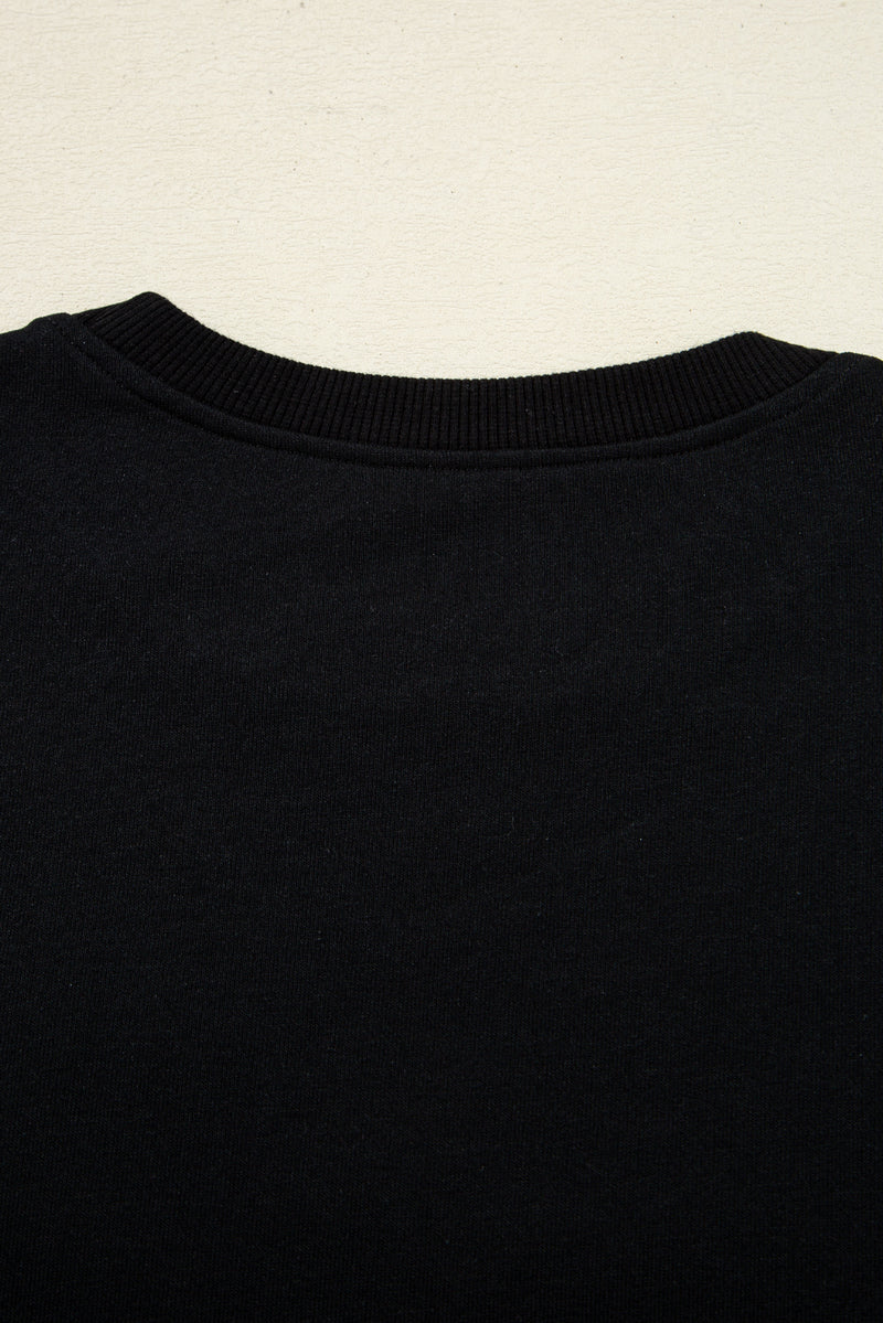 Chenille Game Day Graphic Drop Shoulder Sweatshirt