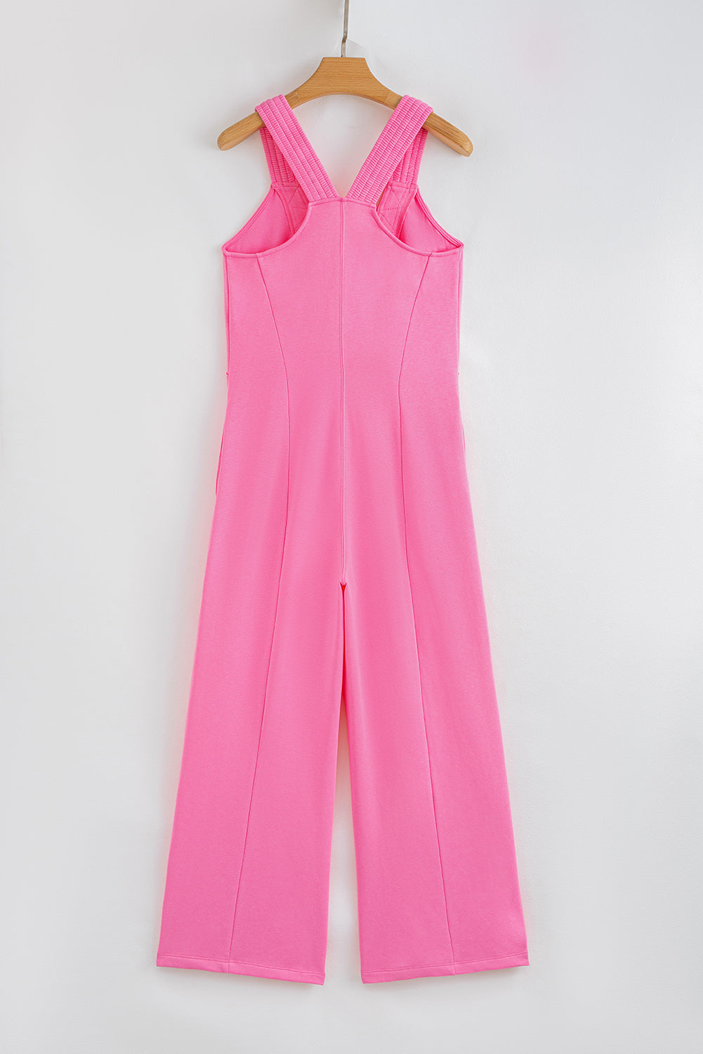 Raw Seam Patchwork Wide Leg Loose Jumpsuit