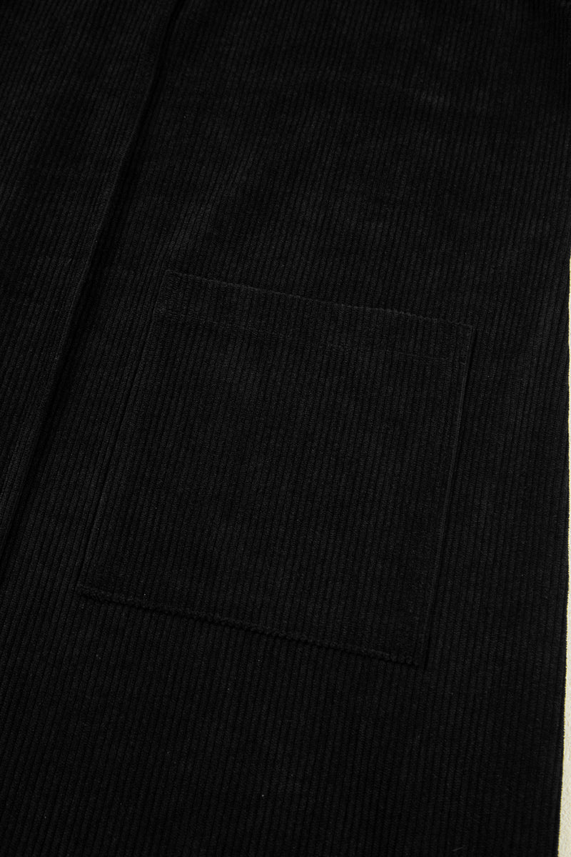 Corduroy Sleeveless Mini Dress With Patched Pockets