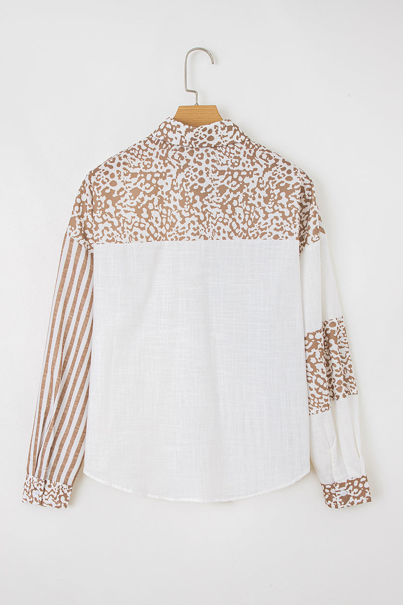 Leopard Striped Western Casual Shirt