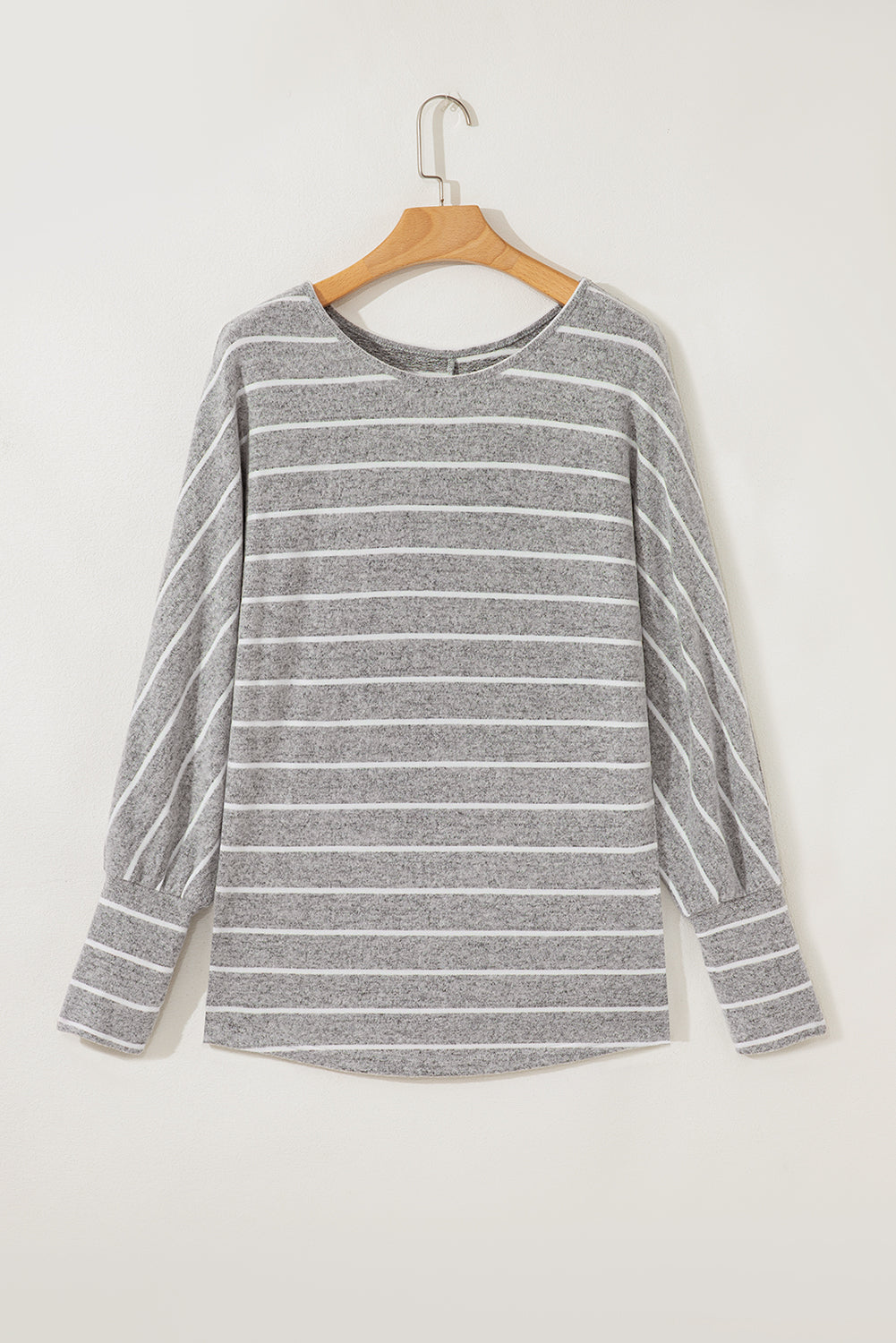 Stripe Dolman Sleeve Drop Shoulder Top