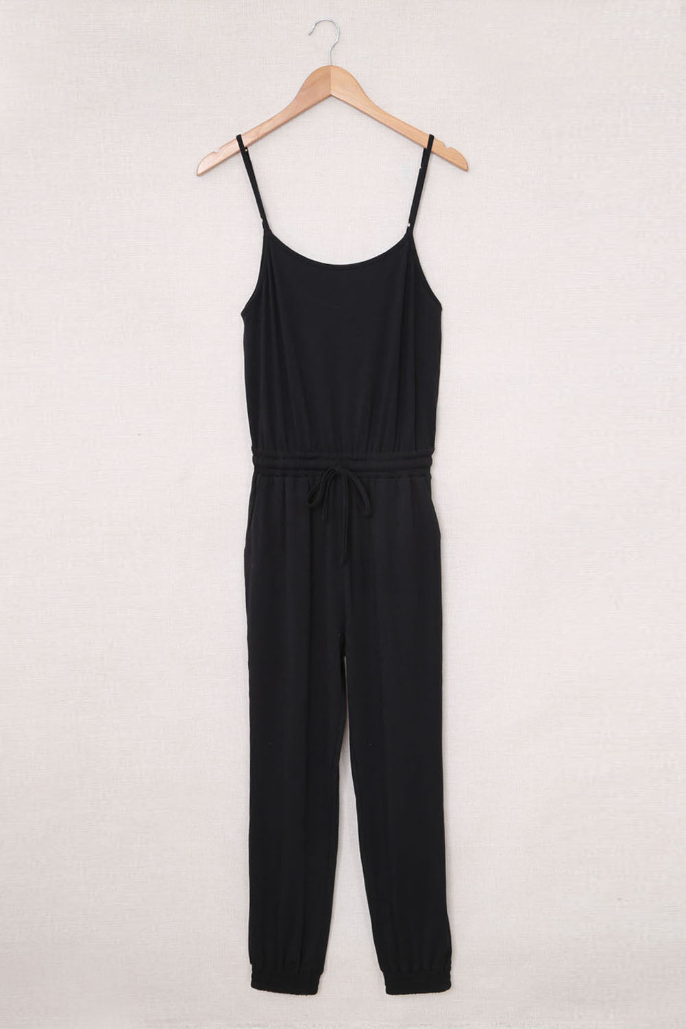 Drawstring Waist Spaghetti Straps Jumpsuit