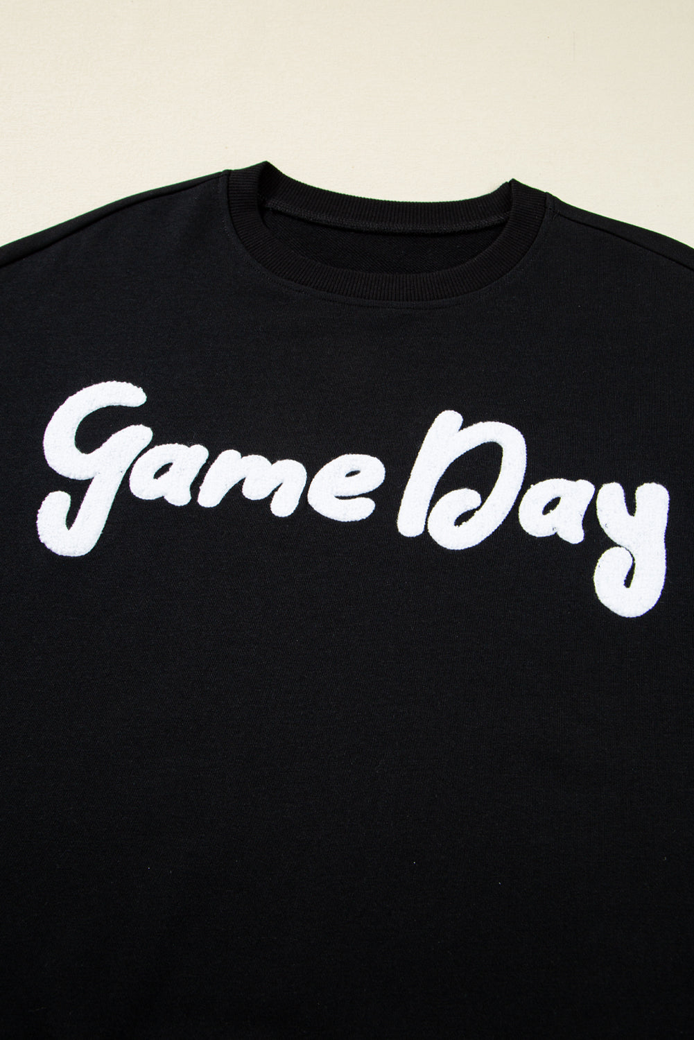 Chenille Game Day Graphic Drop Shoulder Sweatshirt