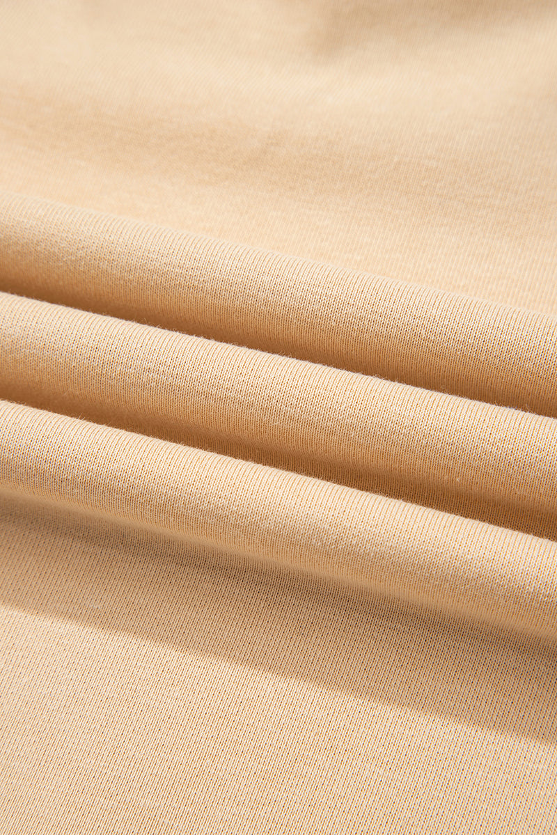 Light French Aztec Patchwork Raglan Pullover Sweatshirt