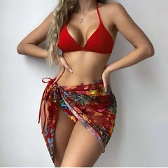 Swimming Pool Three-piece Swimsuit Women