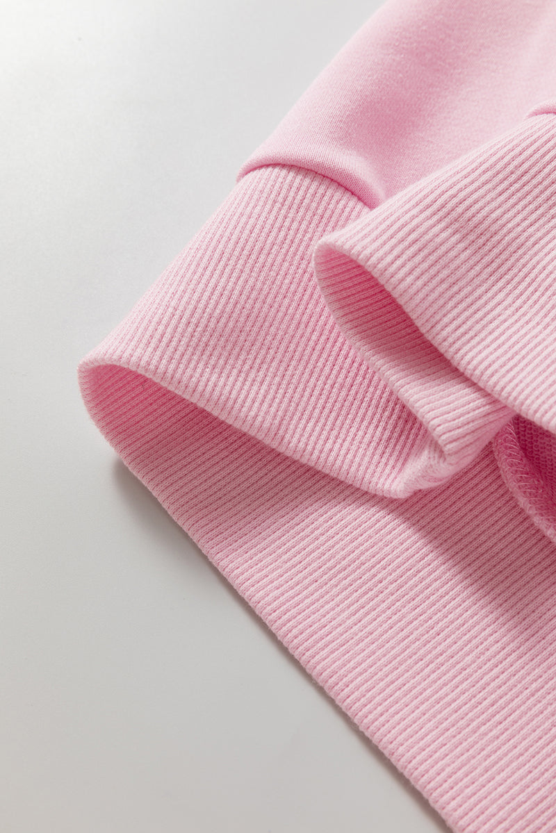 Phalaenopsis Chenille Heart Pattern Casual 2pcs Pants Set