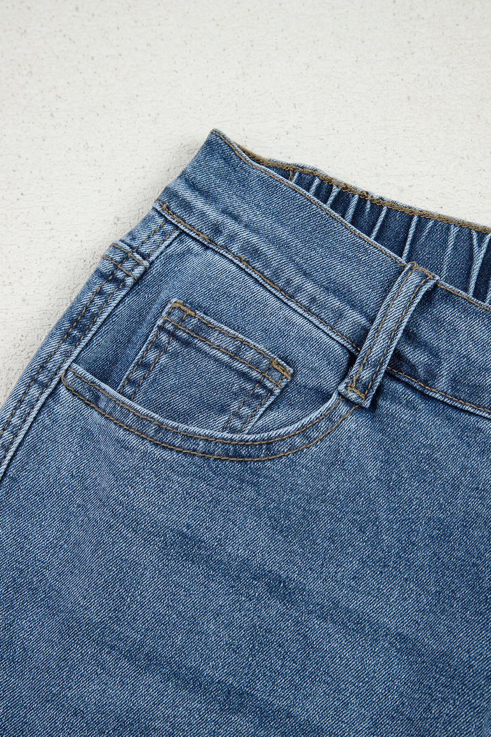 Star Patchwork Cropped Wide Leg High Waist Jeans