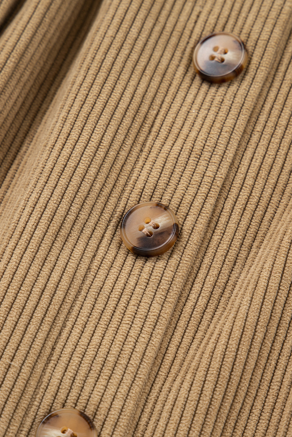 Corduroy Buttoned Front Faux Pockets Mini Skirt