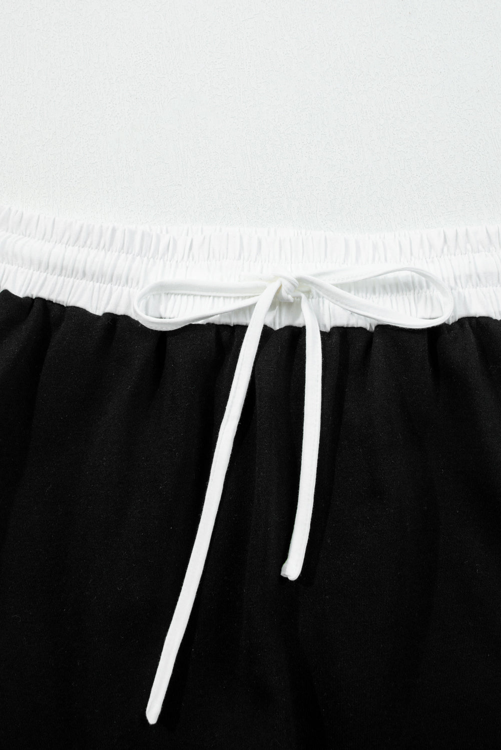 Varsity Stripe Detail Drop Shoulder Pullover Mini Skirt Set