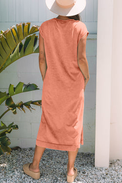 Style in Comfort Mineral Wash Pocketed T-shirt Long Dress