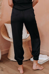 Drawstring Elastic Waistband Pocketed Cropped Jogger Pants
