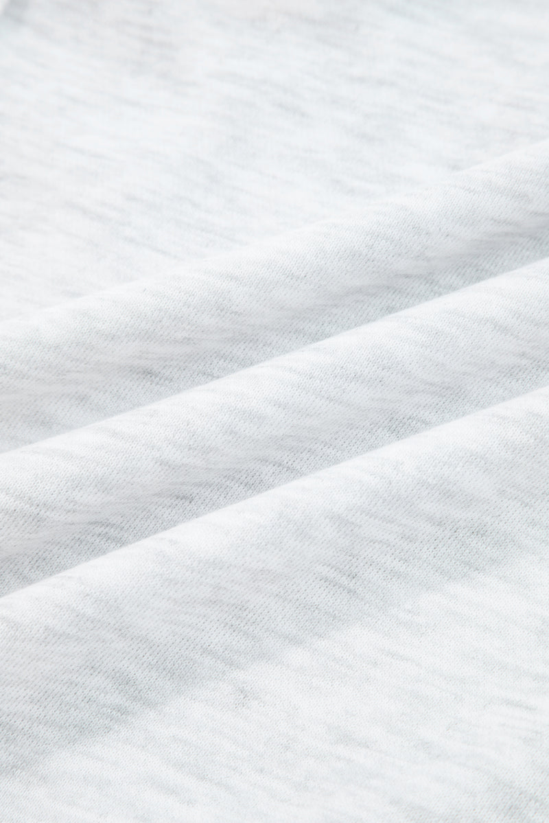 Flower Patch Contrast Trim Crew Neck Sweatshirt