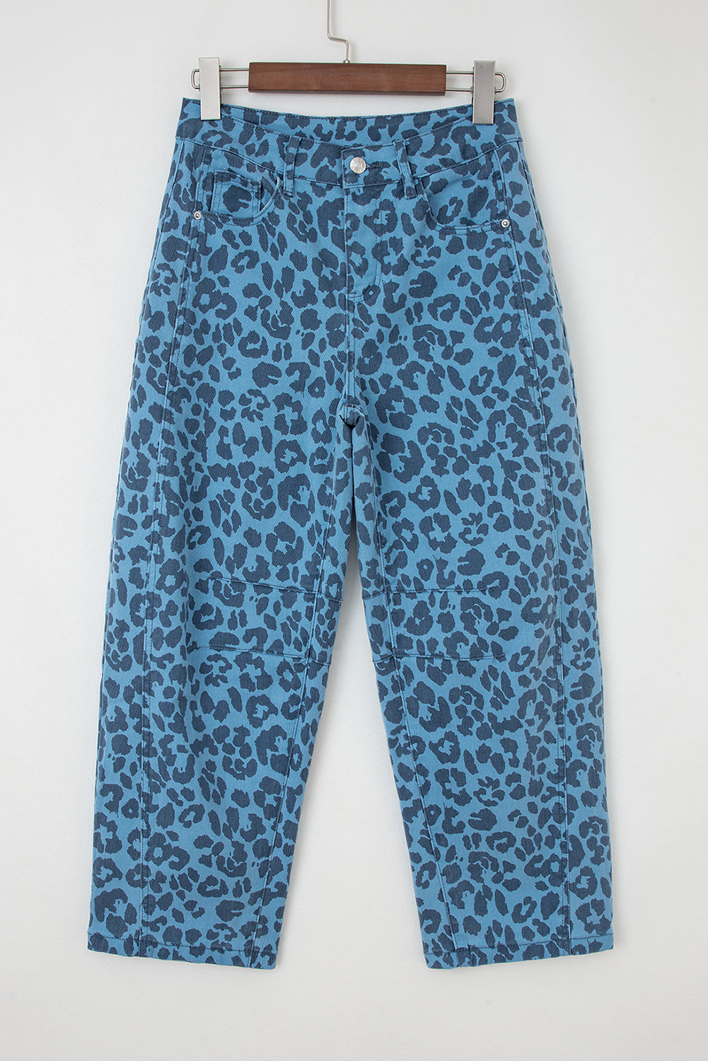 Leopard Print Straight Loose Jeans