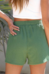Flap Pocket Casual Drawstring Elastic Waistband Shorts
