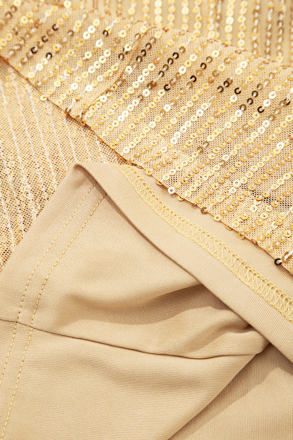 Gold Metallic Balloon Sleeve Buttoned High Neck Loose Blouse