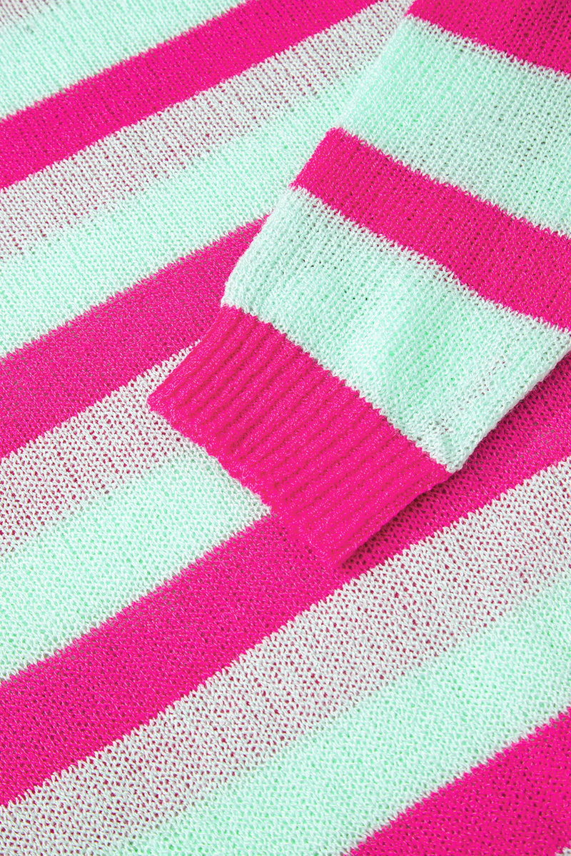 Stripe Round Neck Casual Sweater