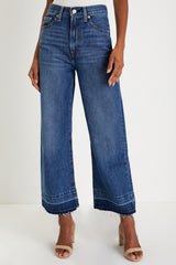 Raw Hem Straight Leg Loose High Waist Jeans