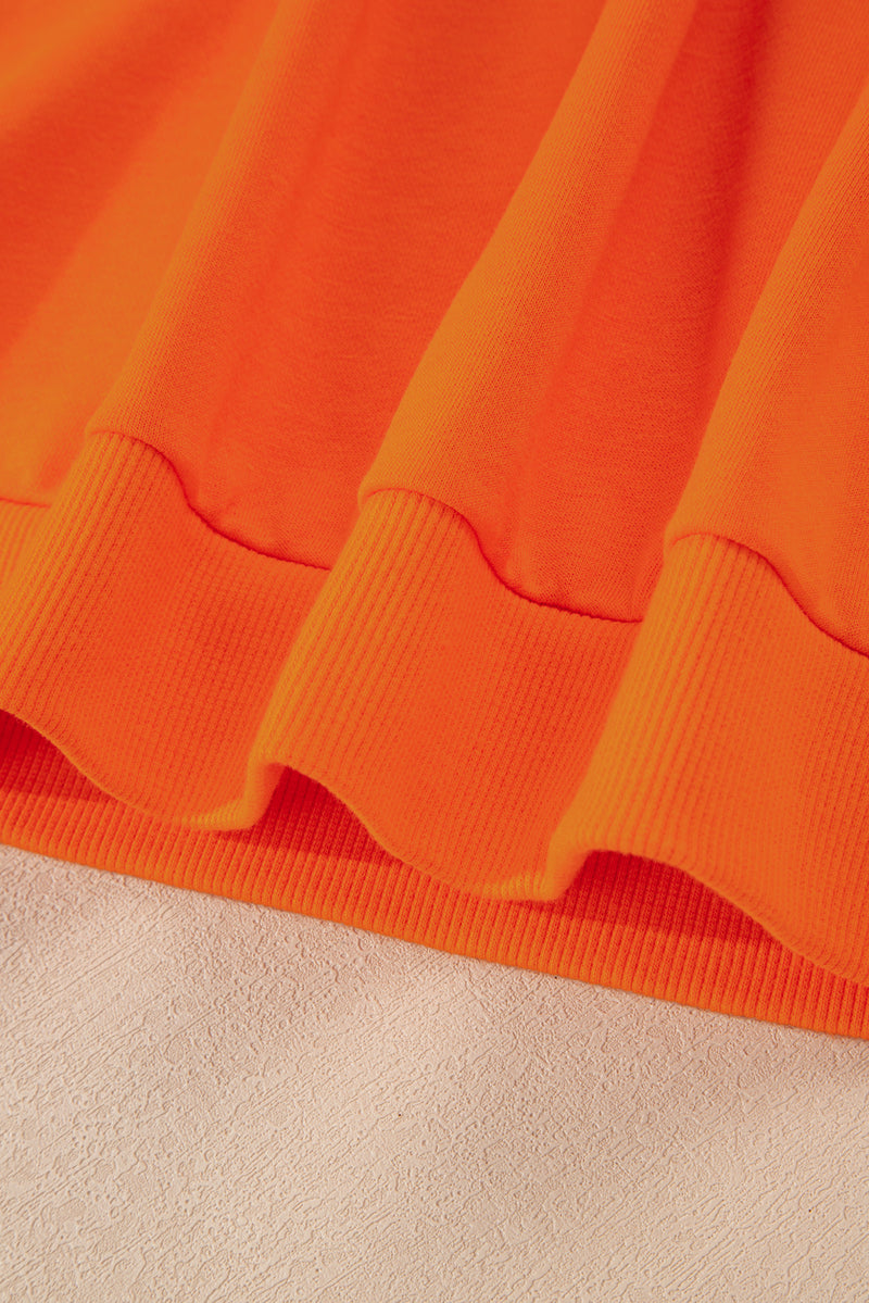 Varsity Stripe Detail Drop Shoulder Pullover Mini Skirt Set