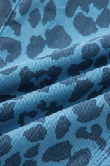 Leopard Print Straight Loose Jeans