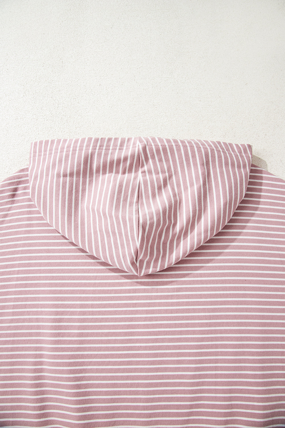 Stripe Thumbhole Side Slits Drop Shoulder Loose Fit Hoodie