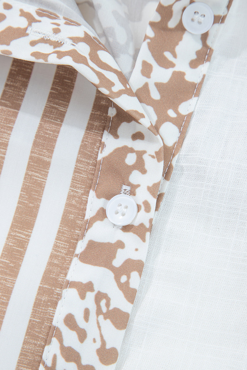 Leopard Striped Western Casual Shirt