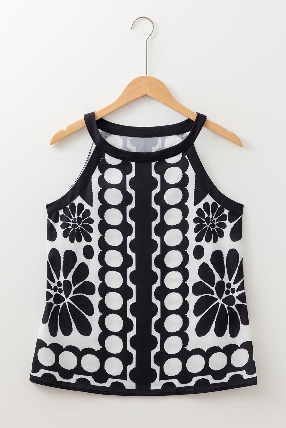 Abstract Dot Flower Print Tank Top