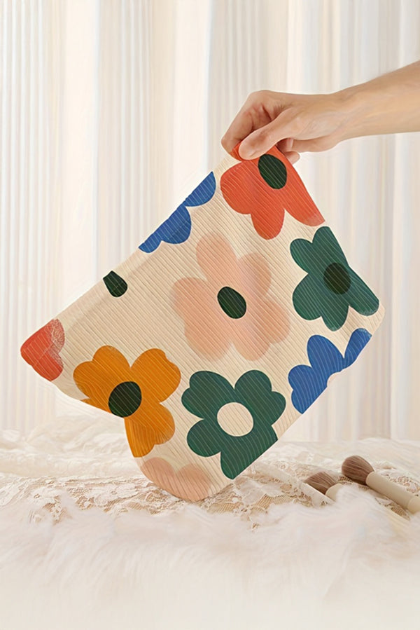 Floral Print Corduroy Minimalist Storage Bag