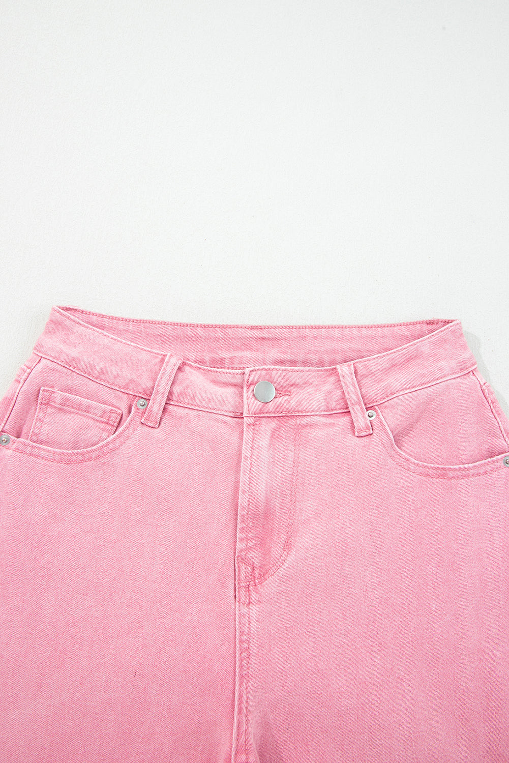 Acid Washed High Rise Cropped Wide Leg Jeans
