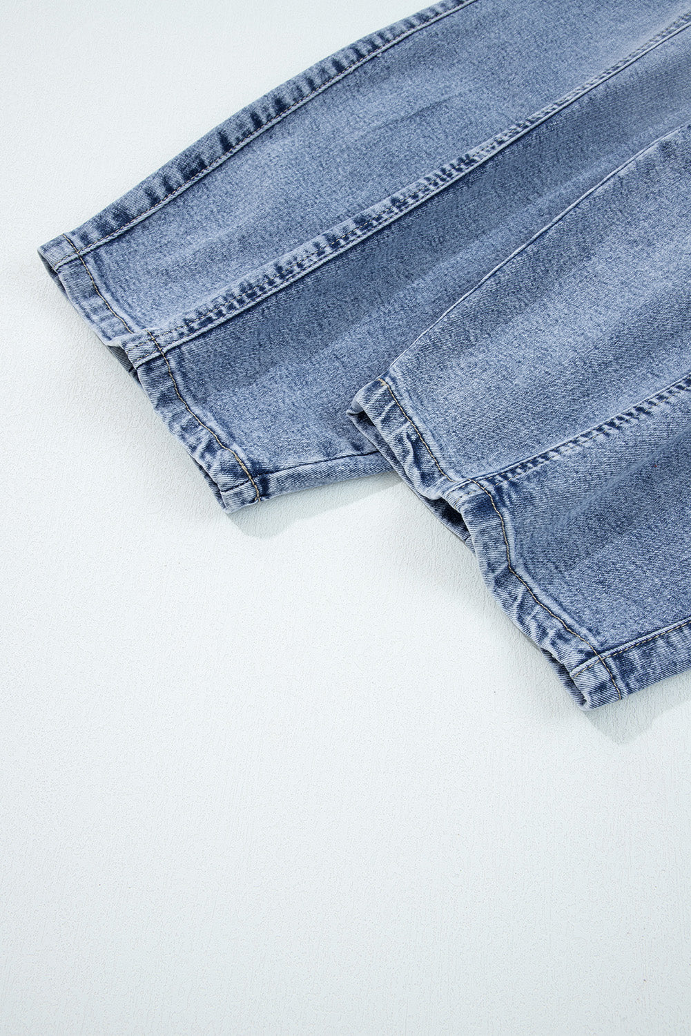 Patch Pocket Drawstring Paper bag Waist Barrel Jeans