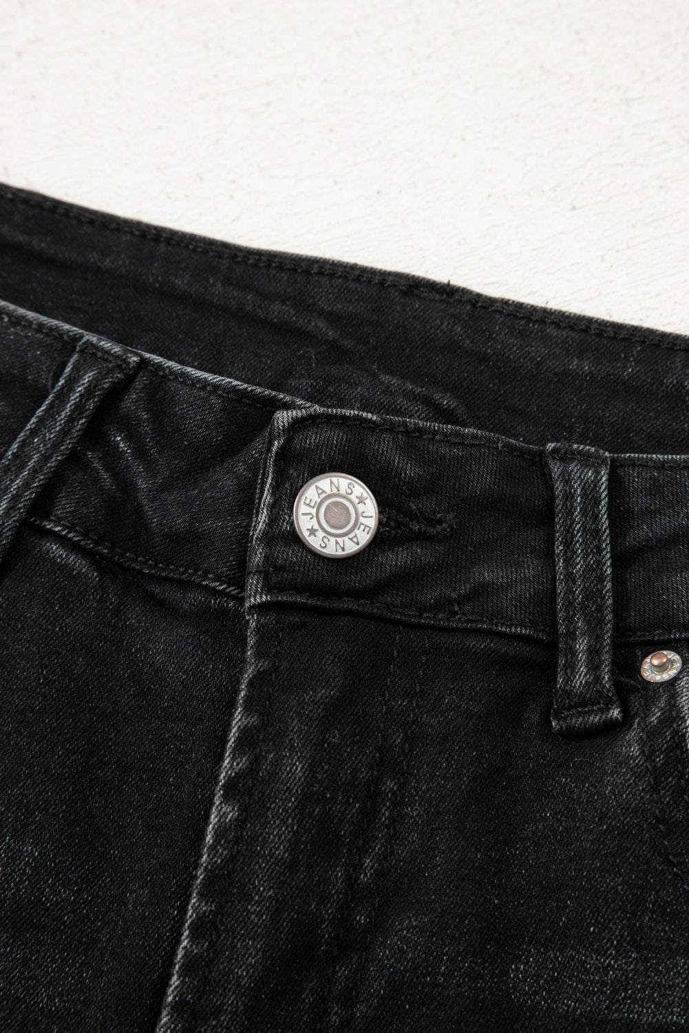 Raw Hem Straight Leg Loose High Waist Jeans