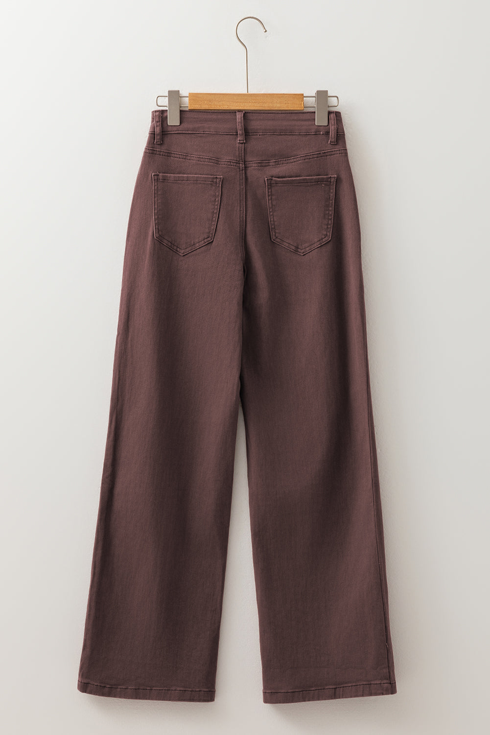 Loose Straight High Waist Solid Color Jeans