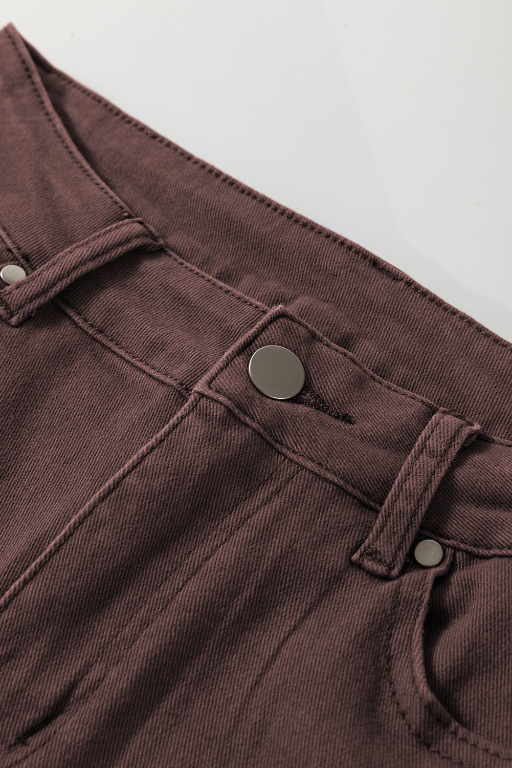 Loose Straight High Waist Solid Color Jeans