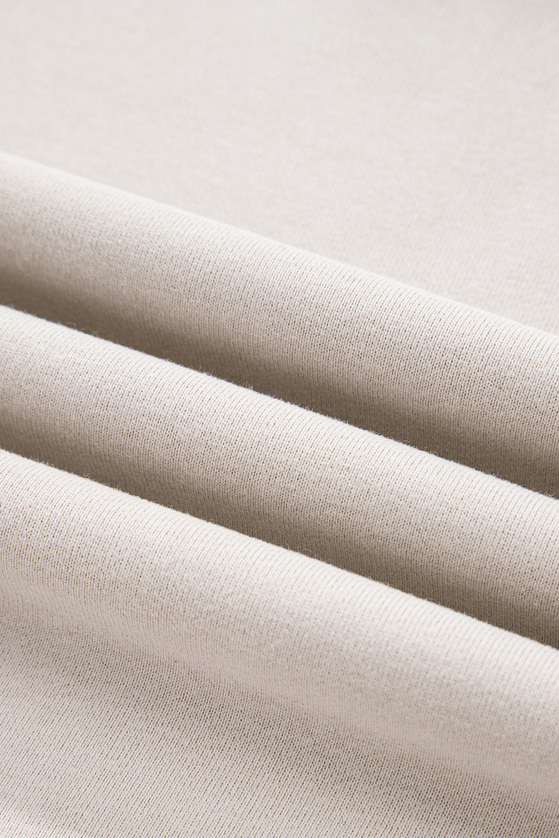 Parchment Striped Colorblock Patchwork Drop Shoulder Sweatshirt