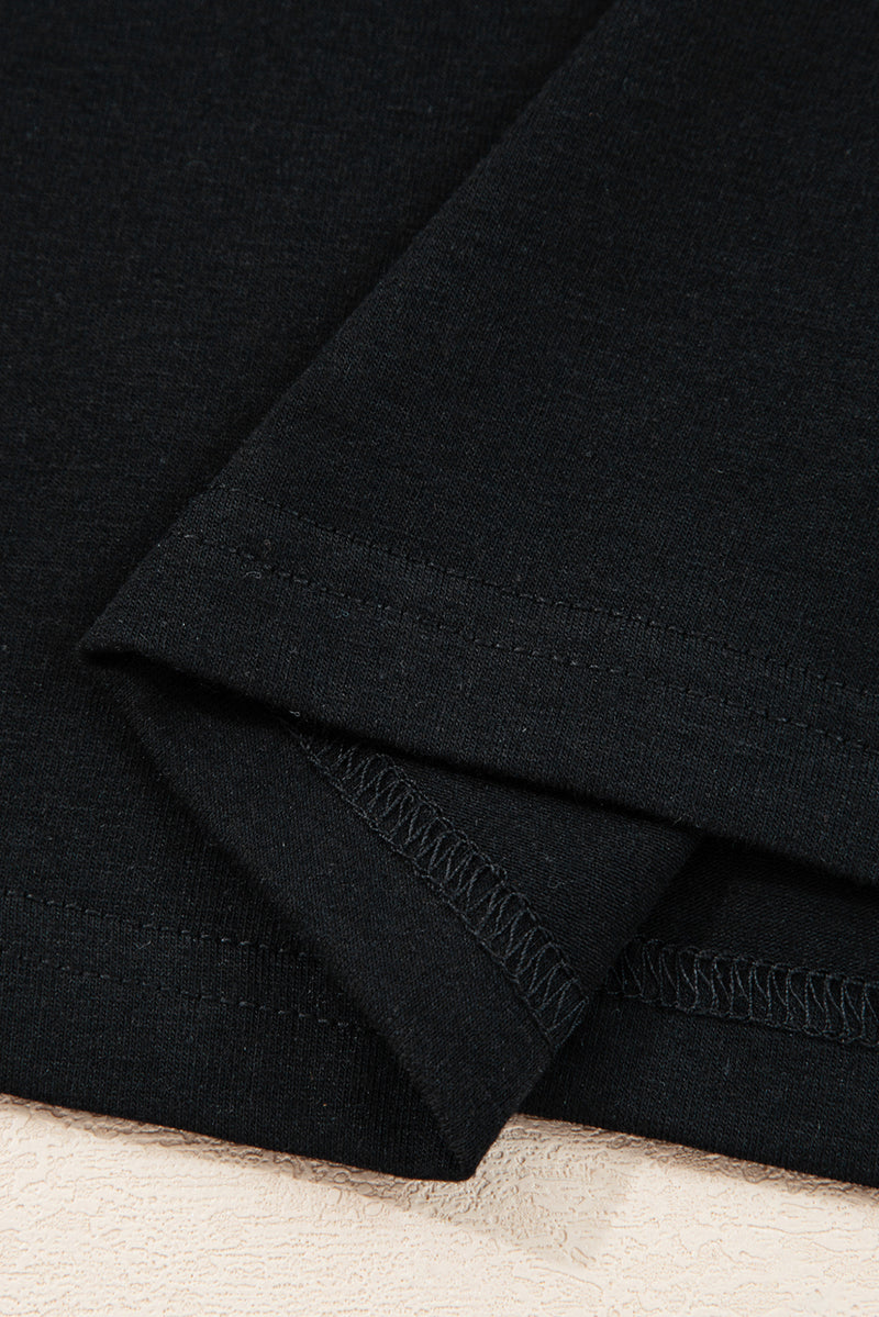 Lace Long Sleeve Insert Drop Shoulder Tee