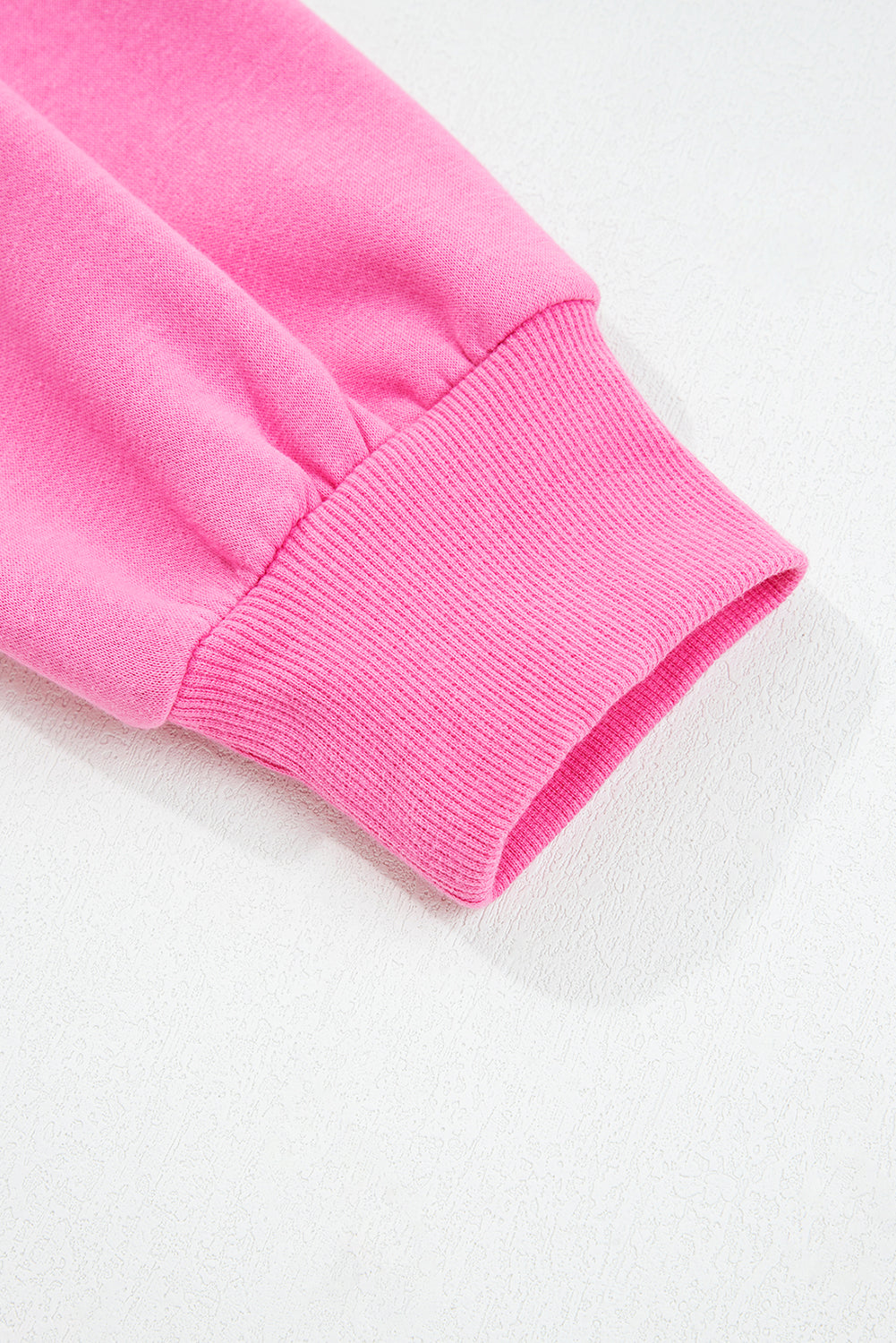 Half Button Stand Neck Drop Shoulder Sweatshirt