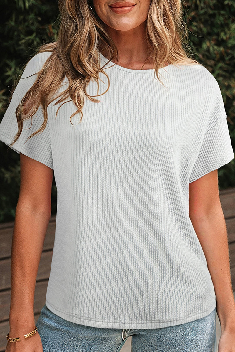 Textured Loose T Shirt