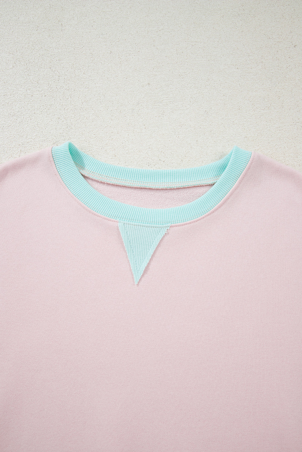 Striped Color block Patchwork Drop Shoulder Sweatshirt