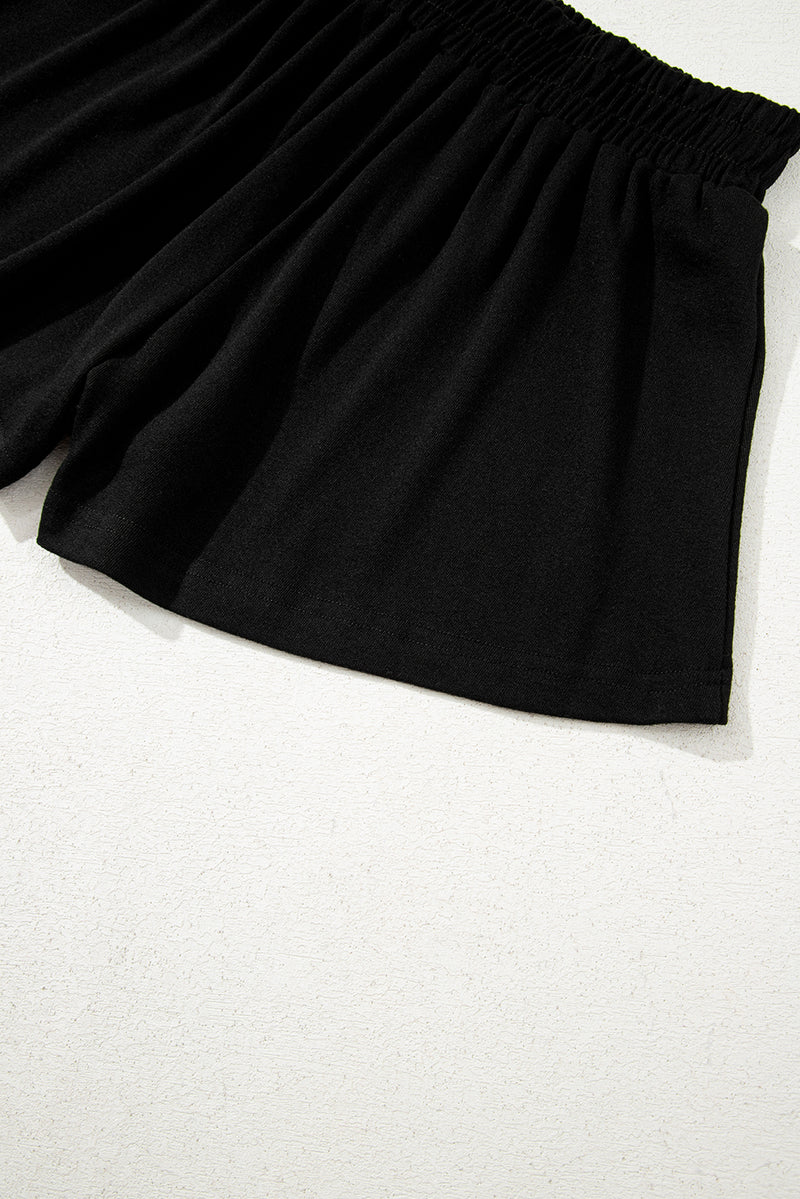 Crop Tank Top Shorts with Cardigan Lounge Set