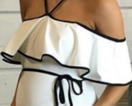 Maternity One-Piece Beach Swimsuit